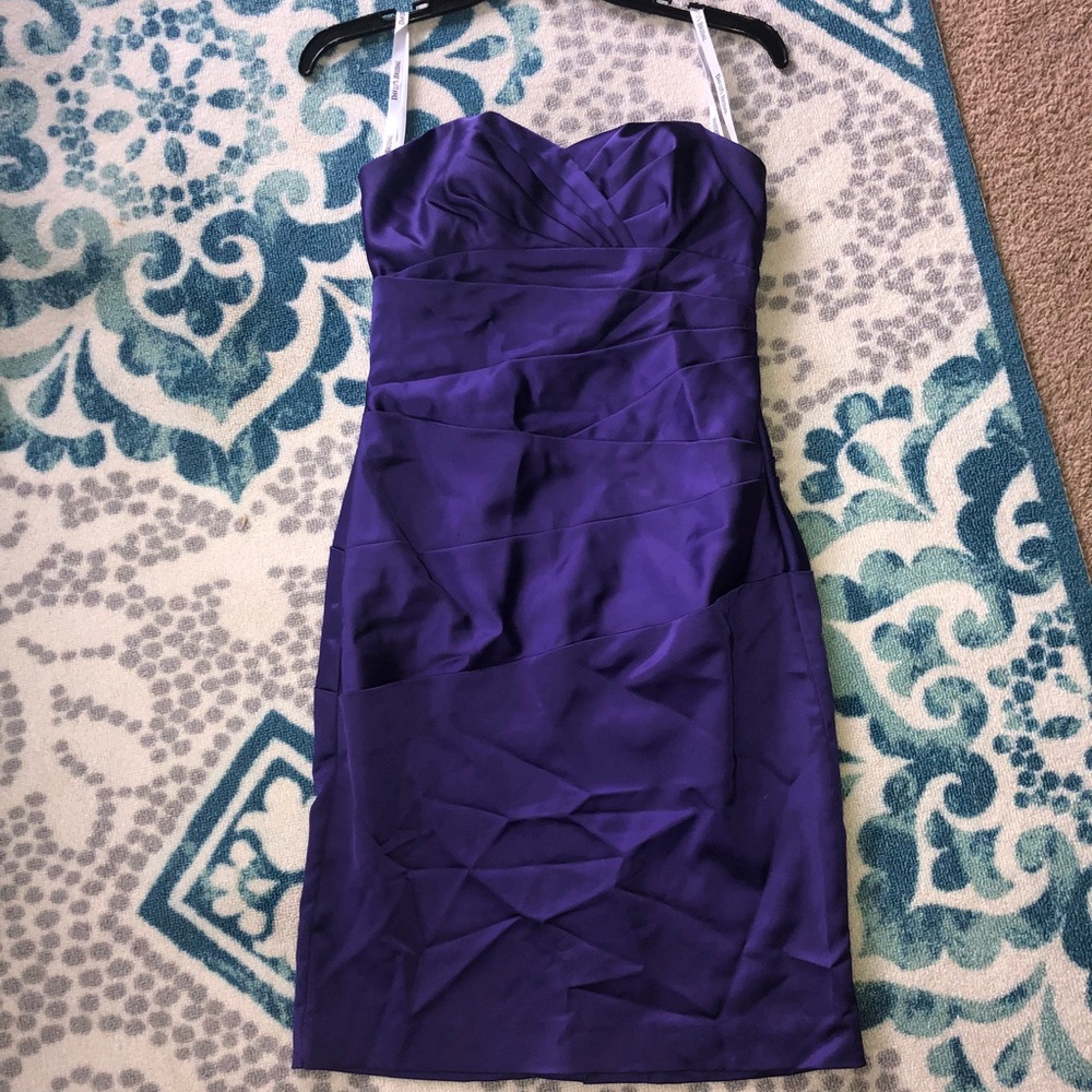 David’s Bridal purple bridesmaid dress